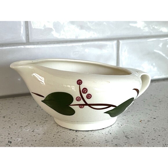 Blue Ridge Stanhome Ivy Gravy Boat Serving Southern Potteries 1950's MCM - Picture 1 of 5